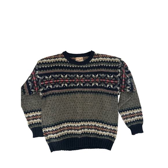 Vintage Woolrich Men's Large Wool Blend Sweater Made in USA Medium - Picture 1 of 10